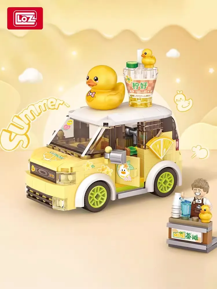 LOZ Mini Blocks City Series Street view 294pcs+ FOOD truck fruit/icecream car learning Assemble Toys toys for children 4207
