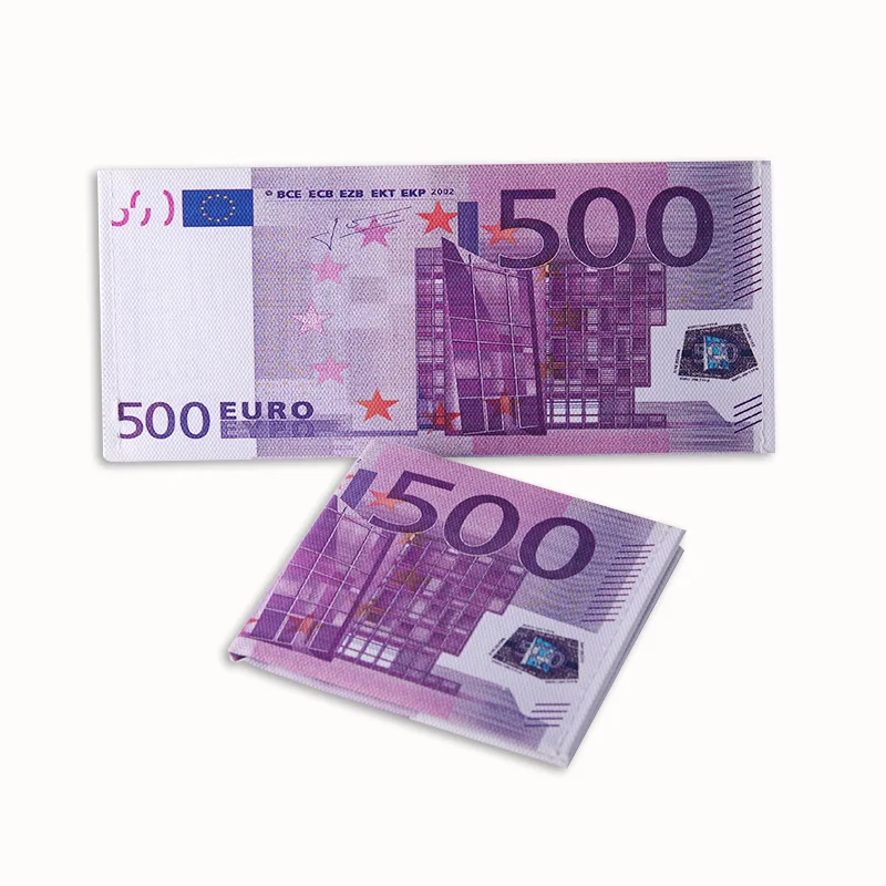 2024 Creative Currency Money Clip Print Card Wallet 2025 Storage Package PU Canvas Dollar Euro Ruble Shape Compartment new Coin Purse Bag