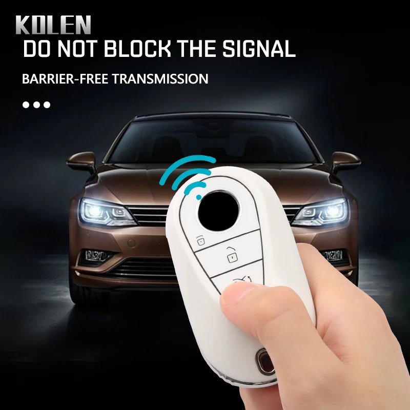 TPU Car Remote Key Case Cover Shell Fob For Mercedes Benz C E Class W223 W206 C260 C300 S450 S500 S400 Protector Holder Keyless