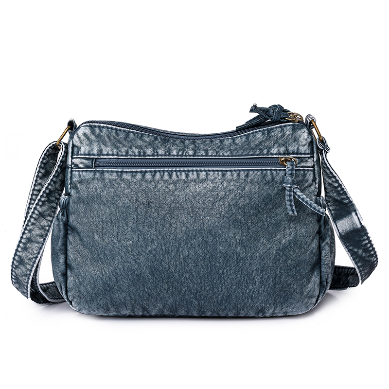 Women Bag Multi-layer Crossbody Bag PU Leather Shoulder Bag Quality Hobos Designe Vintage Black Handbag Purse Messenger Pack