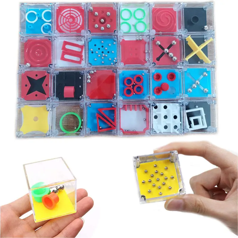 3D Maze Transparent Puzzle Speed Mini Cube Rolling Ball Game Children Brain Teasers Party Gift Training Toy