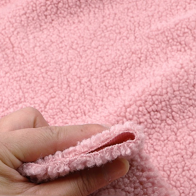 45cmx50cm Lamb Wool Fabric Thickening Warmth Coral Fleece Plush Sweater 2025 Blanket Coat Doll Lining DIY Apparel new Sewing FabricTJ8548