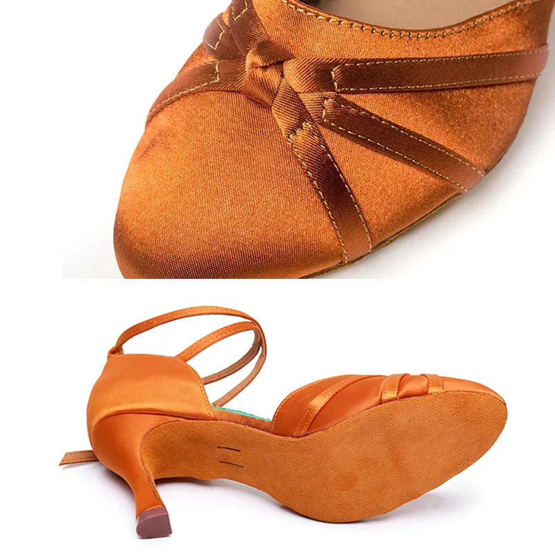 Dance Shoes for Sale Women Ladies Ballroom 2025 Party Tango new Waltz Satin Dancing Shoes Heeled 5.5/7cm silk Latin dance shoes