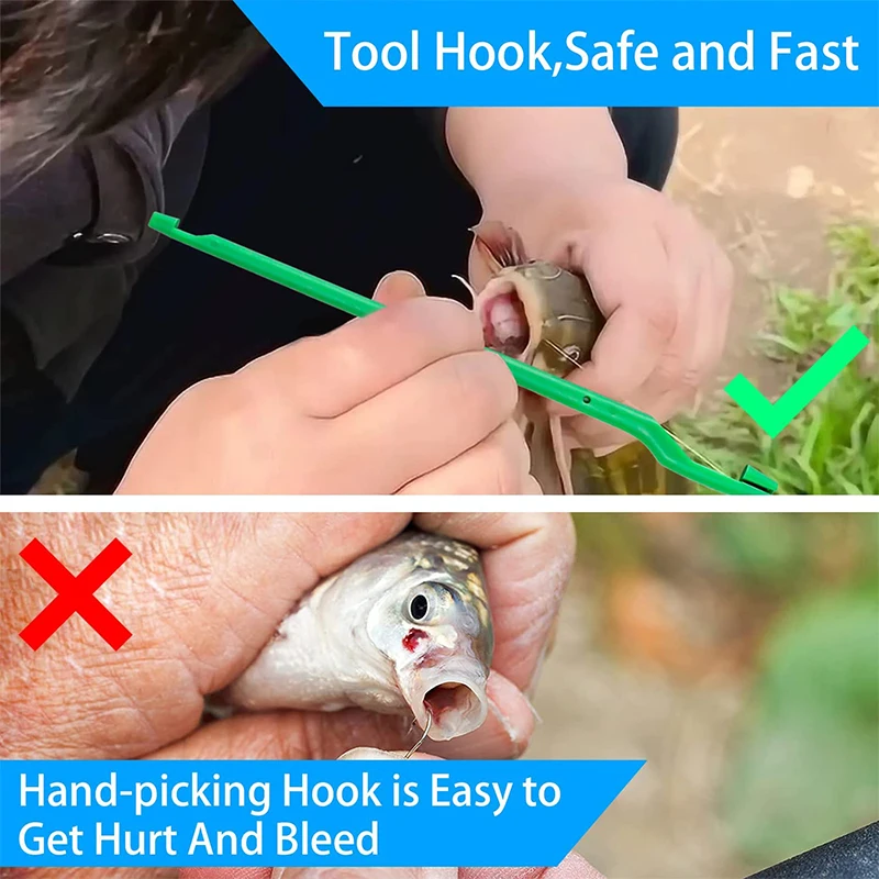 3Pcs Fish Hook Remover Tool Fishing Disgorger Plastic Portable Unhook Extractor Fishing Supplies Accessories