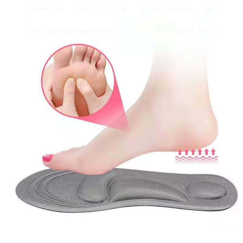 4D Memory Foam Insoles for Shoes Sole Breathable Massage Shoes new Pad 2025 Sports Running Shoe Inserts for Woman Men Feet Orthopedic