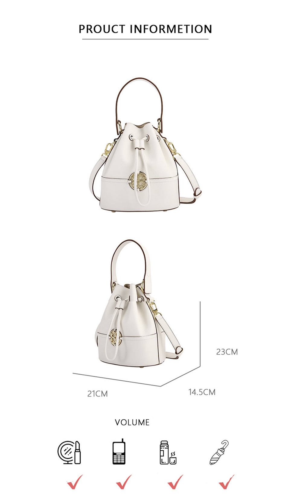New Trend Handbags Ladies Bags Women Bags Bucket Pu Leather Designer Luxury Crossbody Bags Female Totes Shoulder Handbags