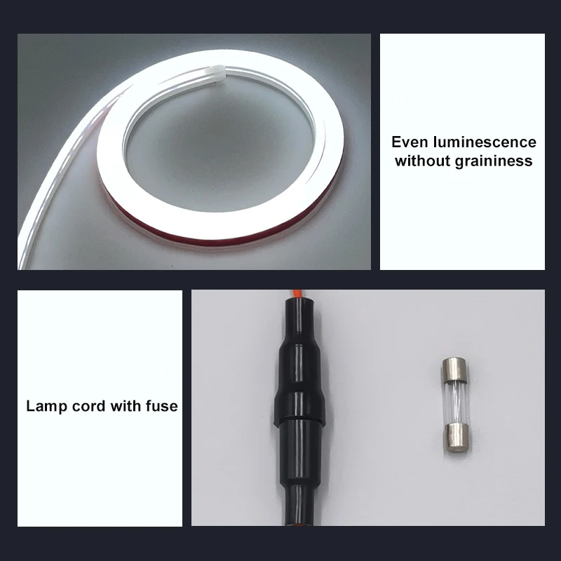 BLALION LED Daytime Running Light Scan Starting Car Hood Decorative Lights DRL Car Engine Hood Guide Decorative Ambient Lamp 12V