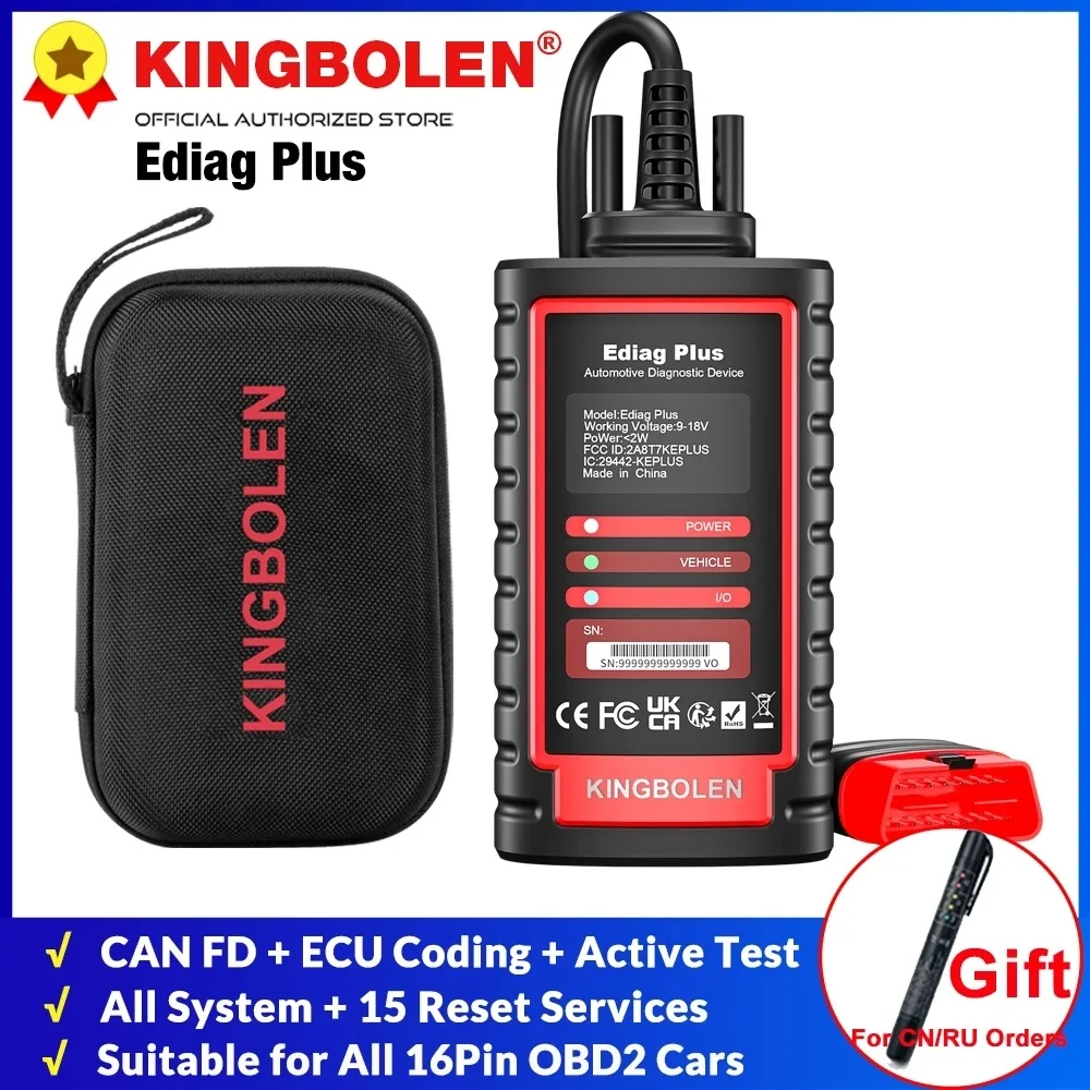 KINGBOLEN Ediag Plus Thinkdiag 2 All System new Full software OBD2 car DiagnosticTool CANFD Protocol 15 2025 Reset ECU Coding Scanner