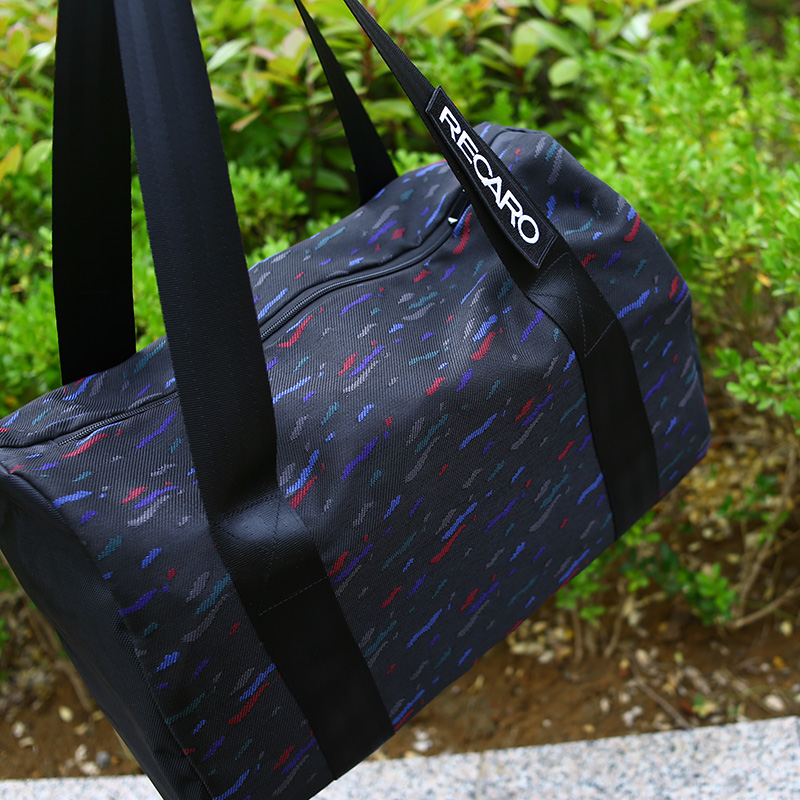 JDM Style Japan Le Mans Confetti Recaro Fabric Large Canvas Handbag Racing Duffle Outdoor Travel Sports Lage Bag Seat Harness 2f48 4