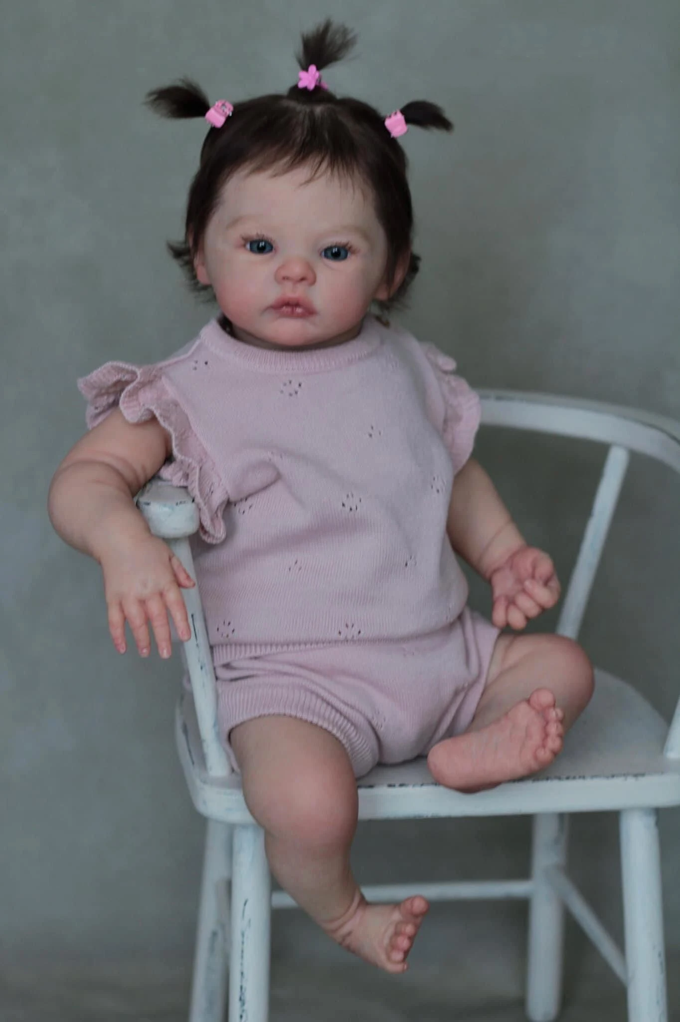 NPK 46CM Newborn Baby Girl Reborn Doll Meadow Soft Cuddly Body Lifelike Soft Touch 3D Skin with Visible Veins Art Doll