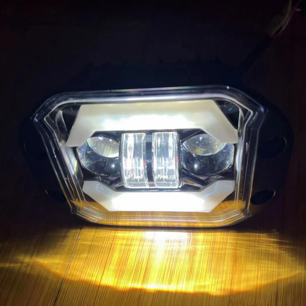 5'' Flush Mount LED Work Light W/ Angel Eyes Hi/Low Beam Off Road Spotlight 12V 24V For Truck ATV UTV Boat 4x4 Driving Fog Light