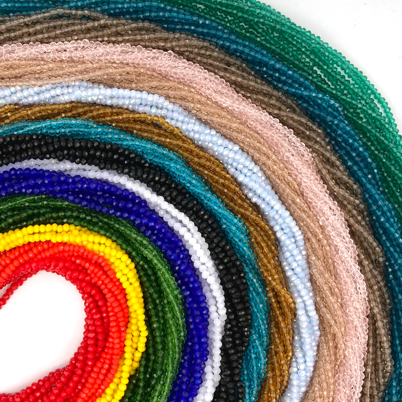 New Arrivals 43 Colors 1mm Crystal Loose Spacer Beads Bulk Gasket Glass Beads For Jewelry Making Accessories DIY