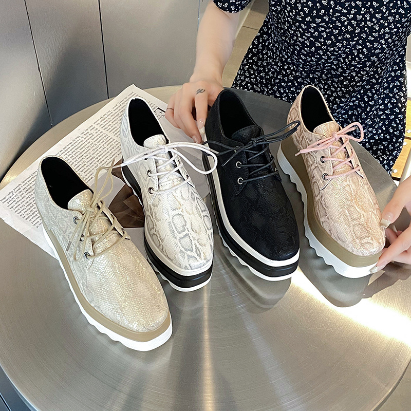 COOTELILI 2024 New Ladies Shoes Woman Pumps Women Sneakers Platform Shoes Heels Slip On Round Toe 6cm Heel Plus Size 40 41 42