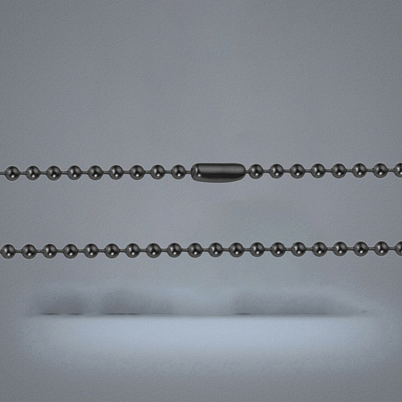 24mm Beads Ball Chains Necklaces Not Fade Stainless Steel Women Fashion Men Hip Hop Jewelry 24 Inch Silver Black 18K Gold Plated