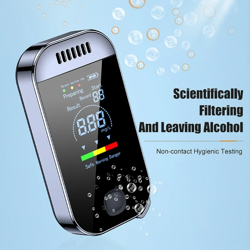 Quick Response Blowing Alcohol Tester Professional LCD Digital Display Drunk Driving Detector Portable Mini Breathalyzer