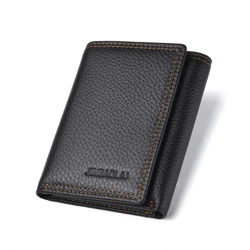 100% Genuine Crazy Horse Wallets Vintage Trifold Zip Coin Pocket Purse Cowhide Leather Wallet For Men WB14 2968