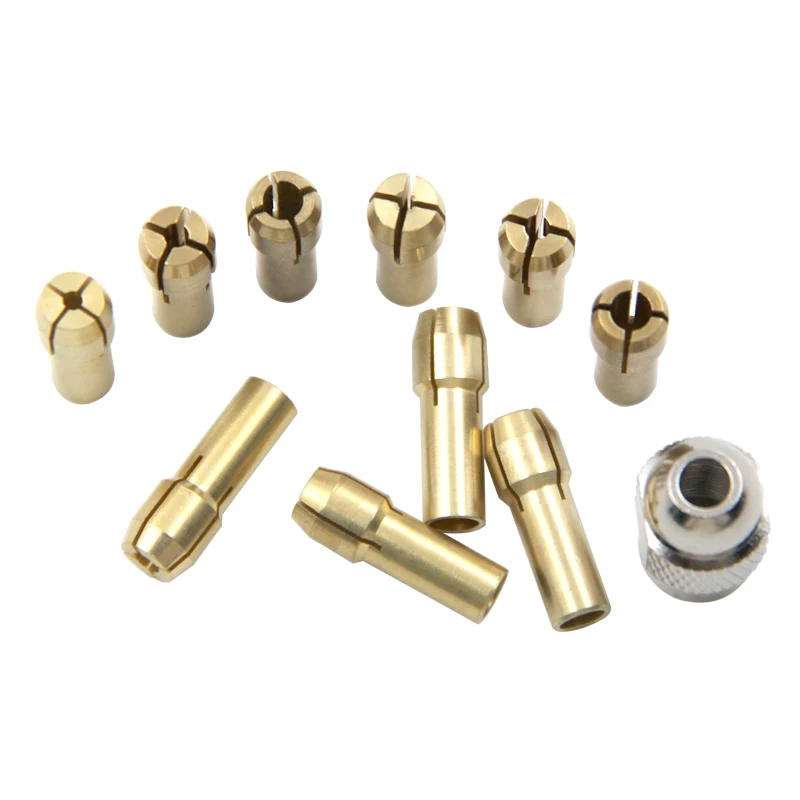 11pc brass chuck sier 2025 nut electric grinding bit clamp mini new drill chuck accessory tool set