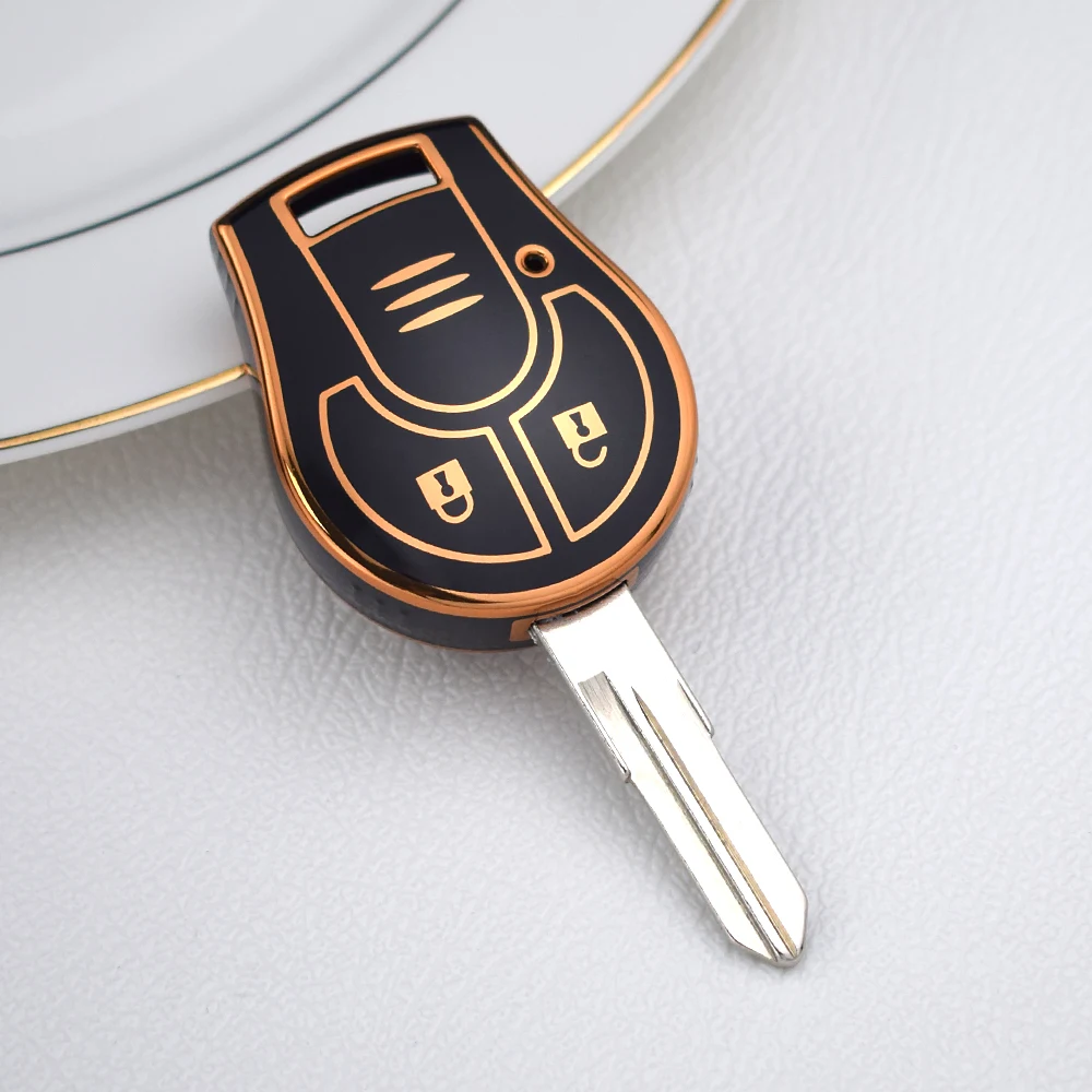 2 4 Buttons TPU Car Key Cover FOB Case for Nissan Juke Note Micra Cube Qashqai Remote Key Holder Bag Auto Accessory