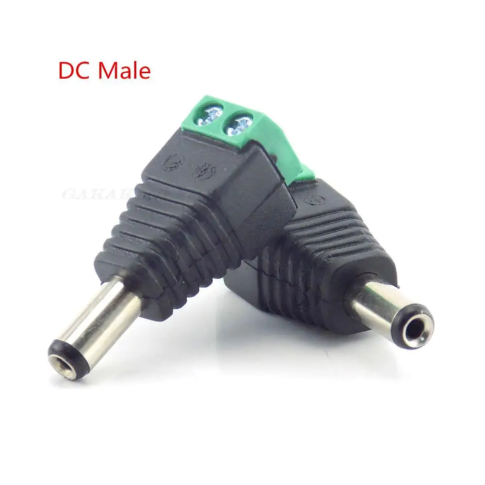 2/5/10pcs 12V DC BNC Male female Connector Coax Cat5 to BNC Female Plug for Led Strip Lights Video Balun CCTV Camera Accessories