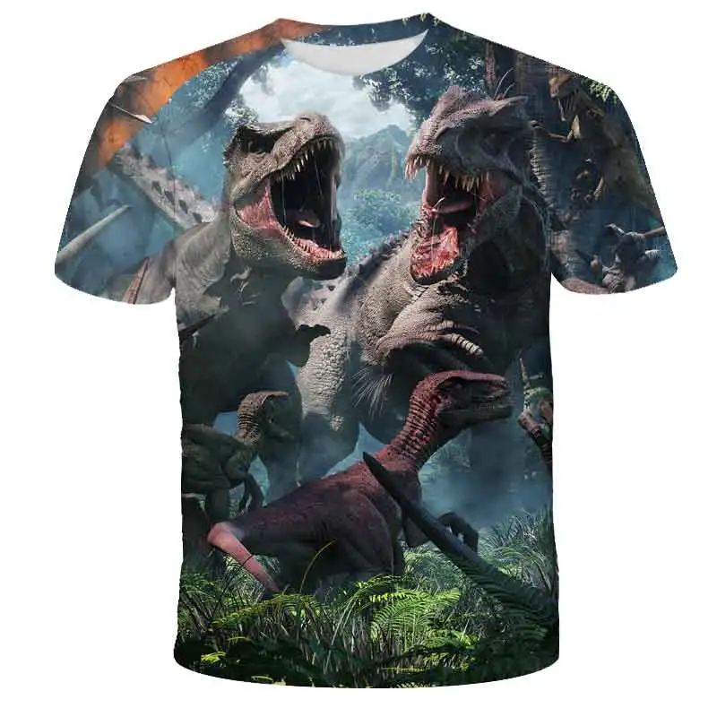 Kids Boys T-shirt new Cool Jurassic World Dinosaur T Shirt Boy Clothes Summer Short Sleeve Tee 2025 Shirts Children Clothing Girls Tops