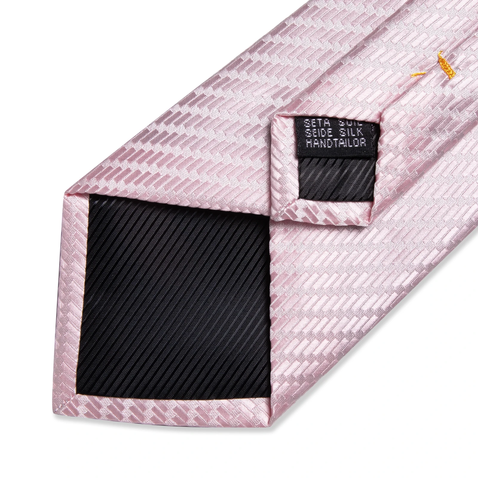 Pink Plaid Striped Silk Ties for new Men Pocket Square 2025 Cufflinks Wedding Party Accessories Gift 150cm Length Neck Tie Set