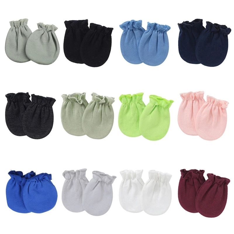 new Infant Boy Girl Handguard Gloves Hand Socks Newborn 2025 for PROTECTION Face Scratch Hands Gloves Solid Color No Scratch Mitt