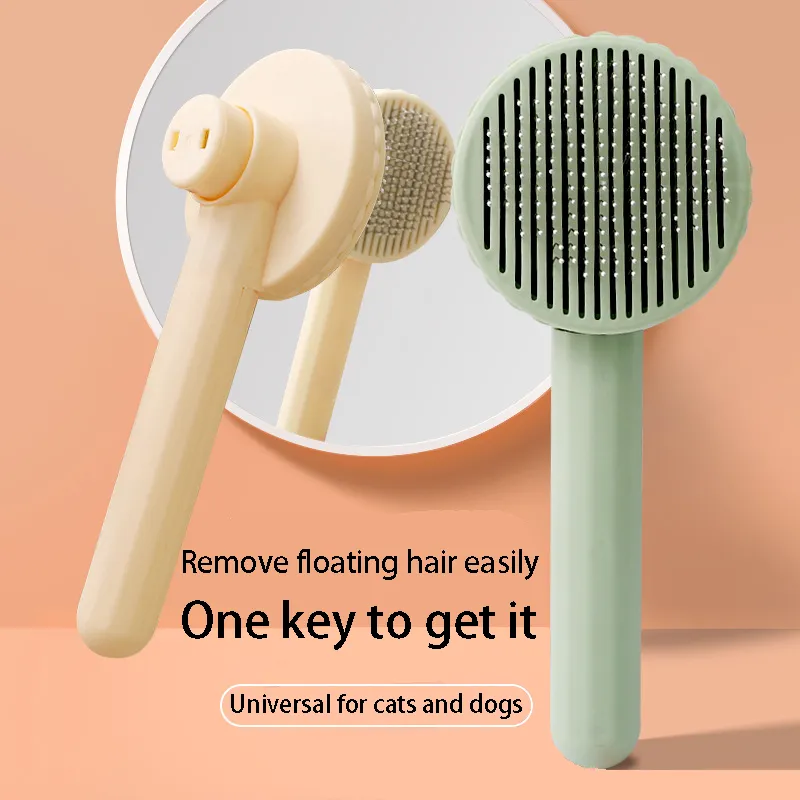 Pet Hair Removal Comb Cat Brush Self Cleaning Slicker Brush for Cats Dogs Hair new 2025 Remover Scraper Pet Grooming Tool Cat Accessories