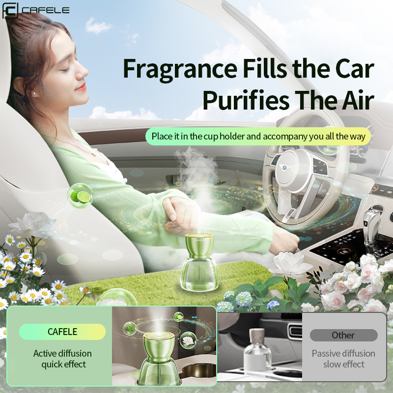 CAFELE Electric Car Air Purifier Auto Flavoring For Cars Home Interior Car Accessory Universal Car Air Freshener Aroma Diffuser