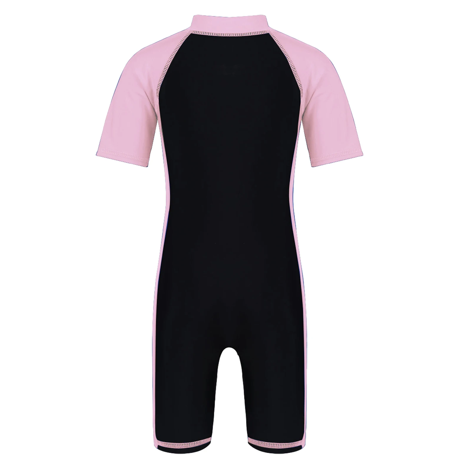 Rash Guard new Swimsuit for Kids Boys 2025 Girls Swimming Bathing Suit One-piece Short Sleeves Zippered Shorty Wetsuit Swimsuit Swimwear