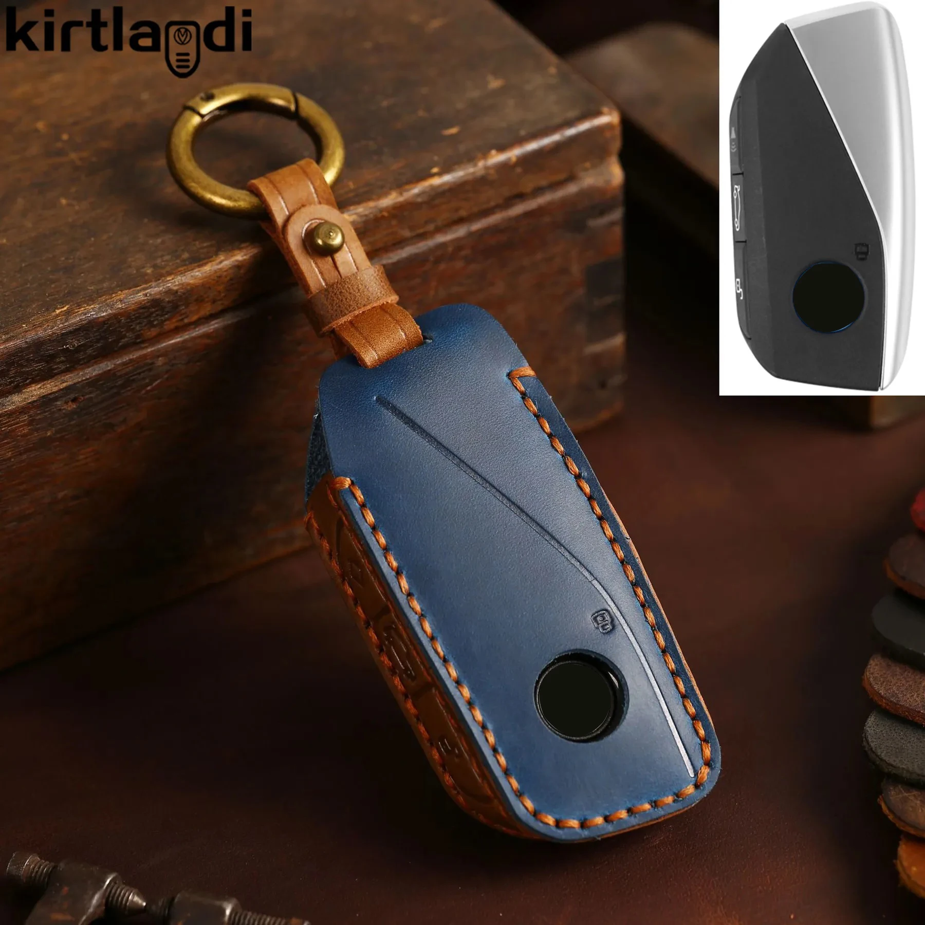 New 2023 Leather Remote Key Case Cover For Series 7 740Li X7 XM I7 IX U11 new G21 F40 U06 Ixs 2025 Car Accessories Keychain Holder