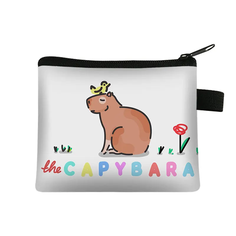 Animal Capybara Printing Coin Purse Women new Wallets Credit Card 2025 Key Earphone Holder Credit Card Bag Holder Casual Money Bags Gift