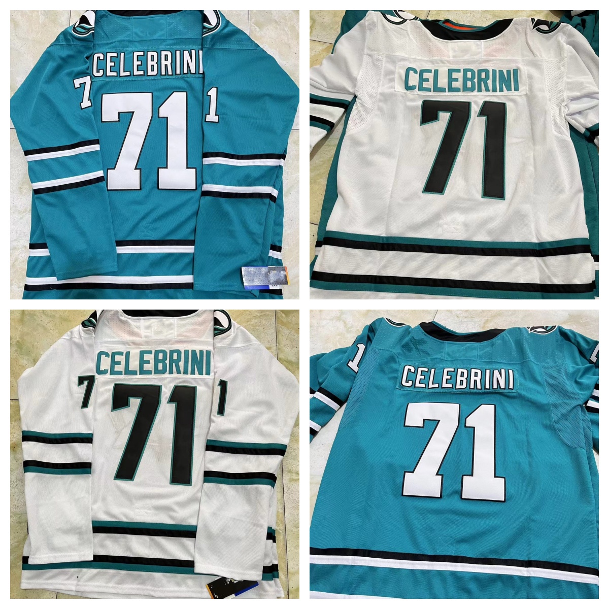 Macklin Celebrini 71 Hockey Jerseys 2024 Draft Teal And White S-XXXL Stitched Men Jersey