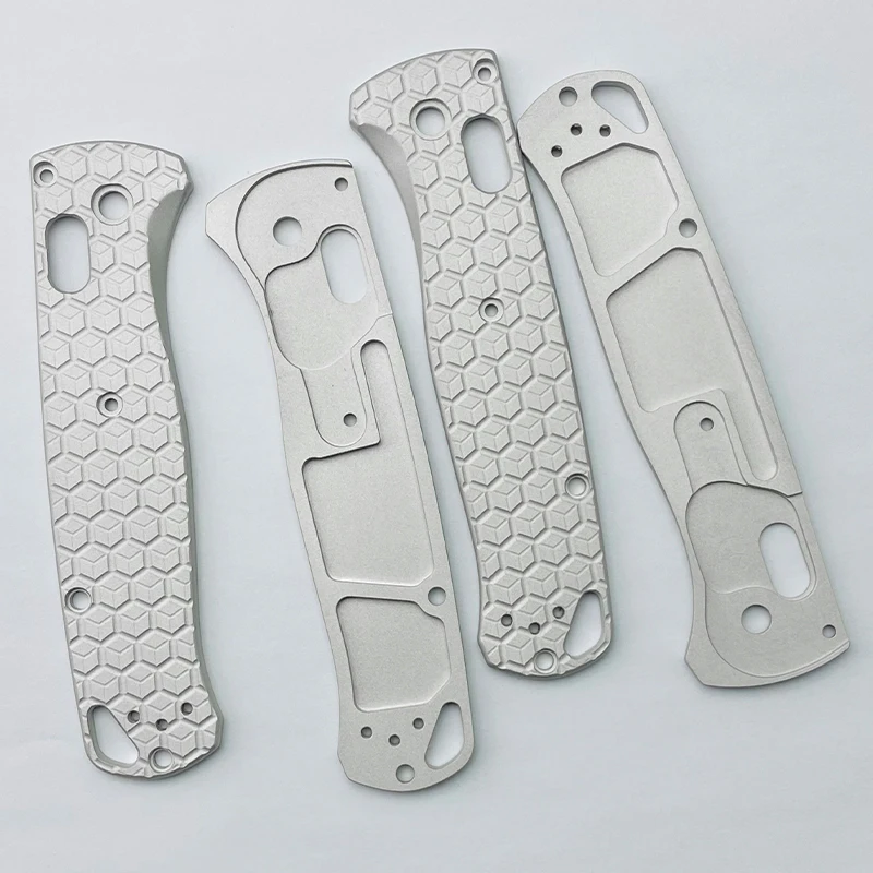 1 Pair Aluminium Alloy Blade Handle Patch for BM 535 Knife Hexagonal Texture 2025 Aluminium Alloy new Bugout 535 Patch DIY Accessories
