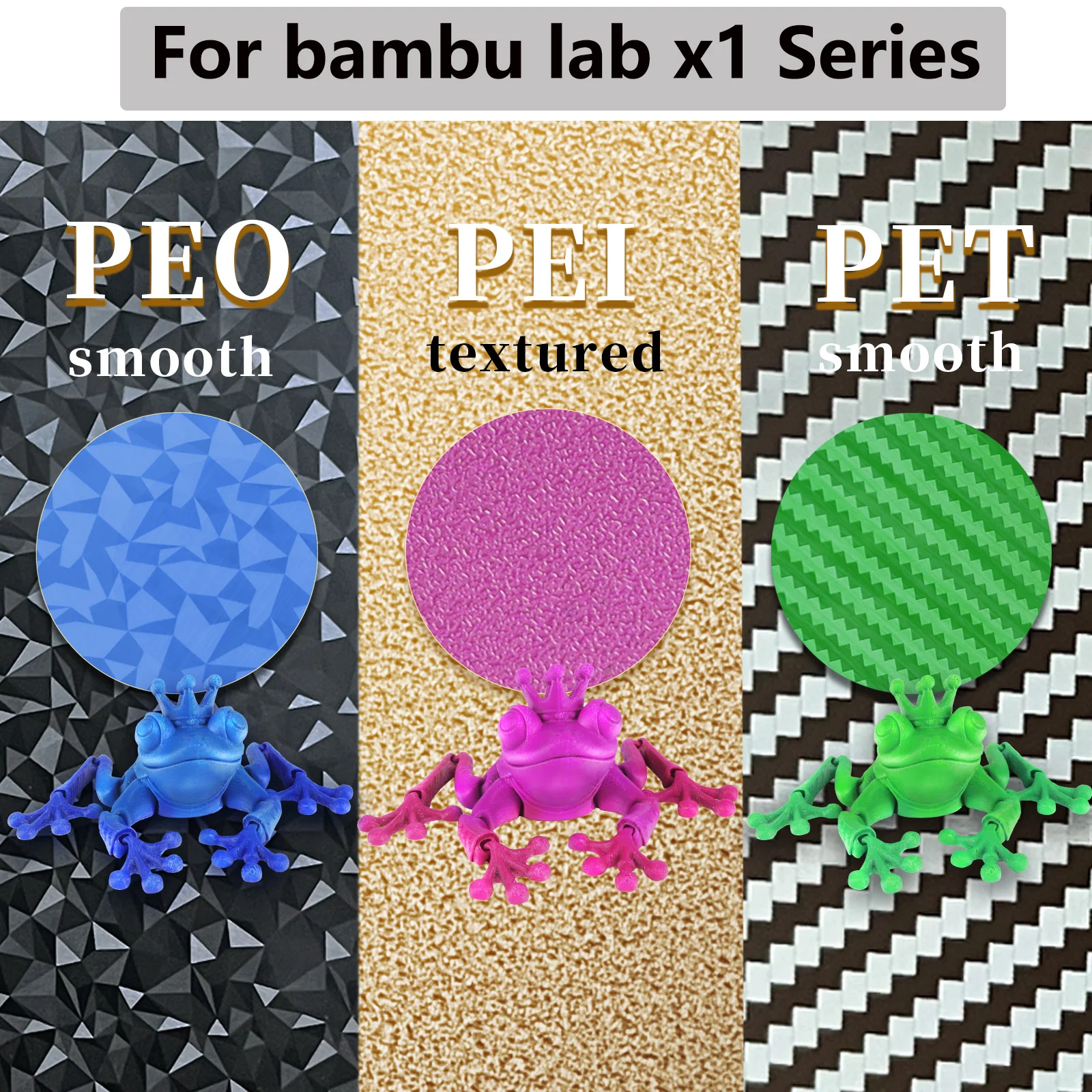 PEO PEY Build Plate for Bambulabs Upgrade PEI Sheet P1P Double Sided Textured Spring Steel new Sheet Heated Bed For Bambu Lab 2025 x1 P1S