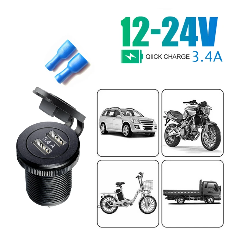 12V USB Outlet Waterproof Charger Socket USB Charging Port for Car Marine Golf 7 6 5 mk7 mk5 mk6 accessoires Charger Socket