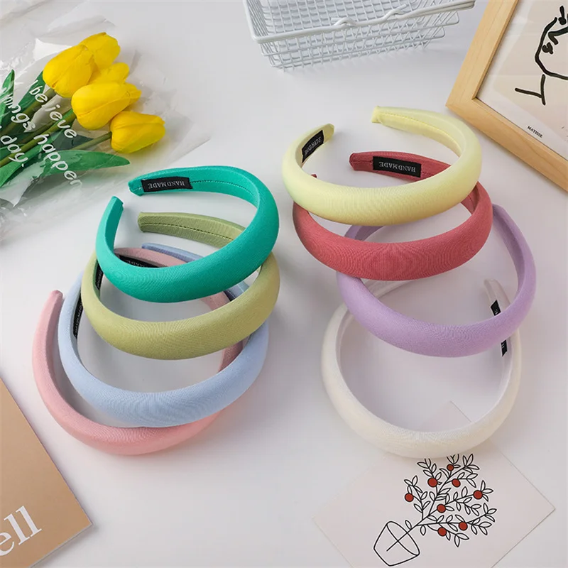 Wide-brimmed Sponge Hair bands Women's Sweet All-match Headband Cute Face Wash Hairband Girls Hair Accessories