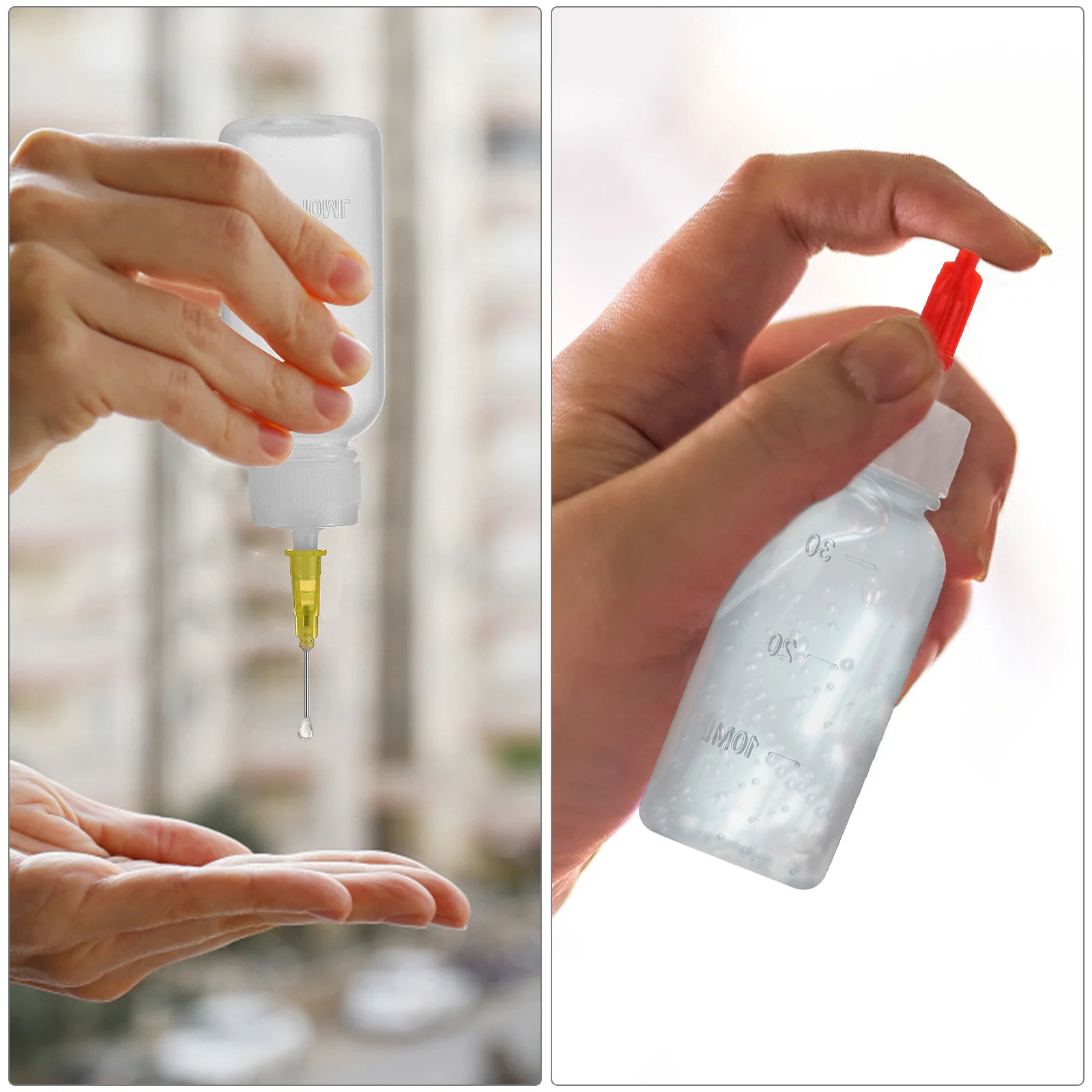 6 new Sets Applicator Tip Bottles Scale Needle Tip Squeeze Bottles Glue Applicator Bottle Glue 2025 Dropper Bottles Ink Oil Dispenser