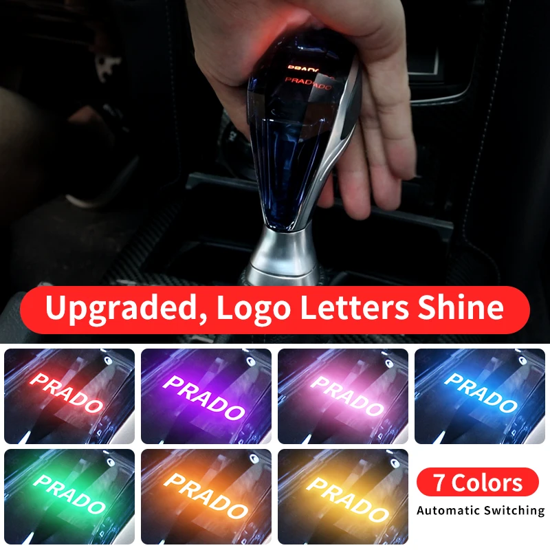 For 2008-2023 Toyota Land Cruiser 200 Prado 150 LED Crystal Handle Gear Shift Knob LC150 LC200 Interior Upgraded Accessories