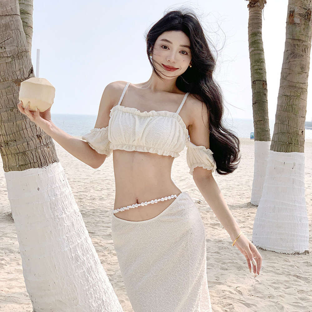 Ddmytiger Ddmytiger Internet Celebrity Spring Summer Vacation Style Set Mind Machine One Shoulder Strap Swimsuit Women S Pure Desire Sexy Wrapped Skir