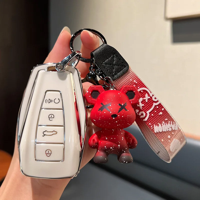 TPU Shell Fob For Geely Coolray X6 X7 EX7 Geometry C Emgrand GX7 Okavango NL3 SUV GT GC9 Car Key Cover Case 2025 new Keychain Protector