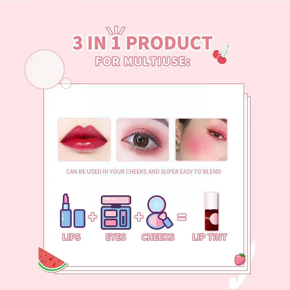 Liquid Lipstick Blusher Waterproof Lip Tint Dyeing Beauty Long-Lasting Plump Makeup Makeup Lip Stain Lip Korean Sexy U3D2