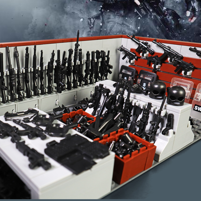 MOC Military Building Blocks WW2 Wars Blocks Toys SWAT Arsenal House Constructor Bricks Toys for Boys Gift Compatible Classic
