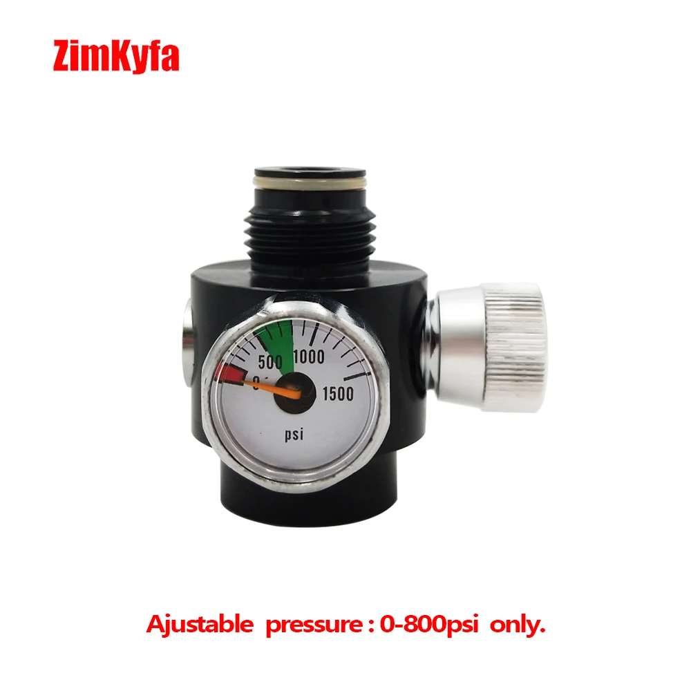 Air CO2 Pneumatic Regulator to 0.825"-14NGO Tank G1/2-14 Cylinder for Pressure Control Input 1500psi,Adjustable 0-200/0-800psi