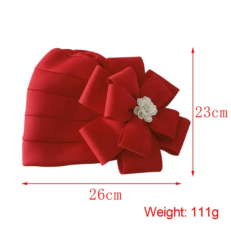 Women's Head Wrap Bonnet Nigeria Auto gele Headtie new Muslim Hijab Hat Turbante Exaggerated Flower 2025 African Turban Cap for Ladies
