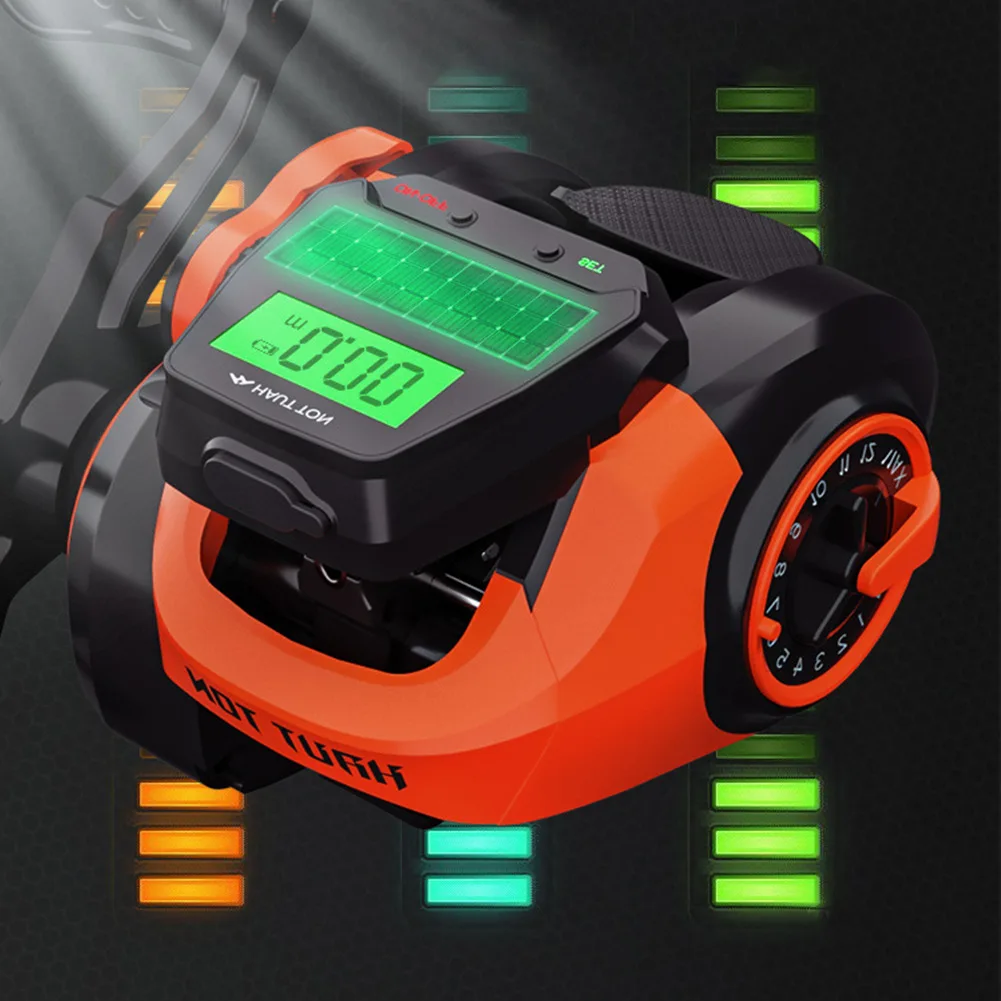 7.2:1 Rechargeable Digital Fishing Baitcasting Reel Line Counter Large Display Counting Fishing Reel Left Hand Right Hand Option