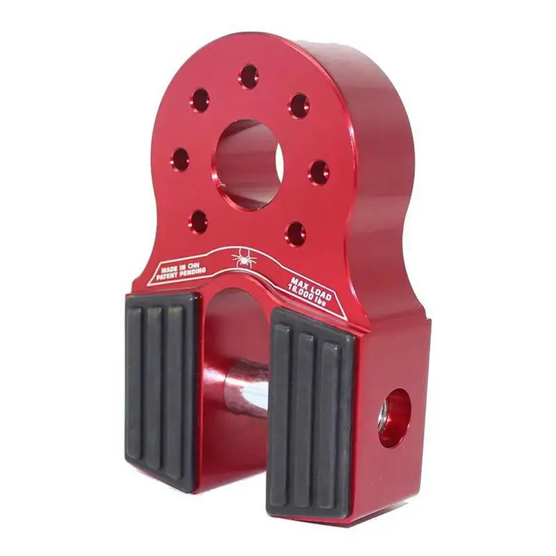 Winch Hook Connector Rope Loading Wear Resistant Rustproof Hoist Shackle Aluminum Rescue Trailer Cord Winch Hook Rope For Car