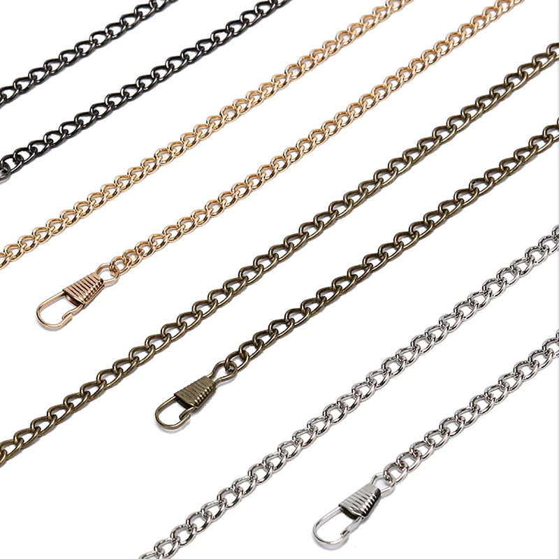 120cm Handbag Metal Chains For Bag DIY Purse Chain With Buckles Shoulder Bags Straps Handles Parts & Accessories