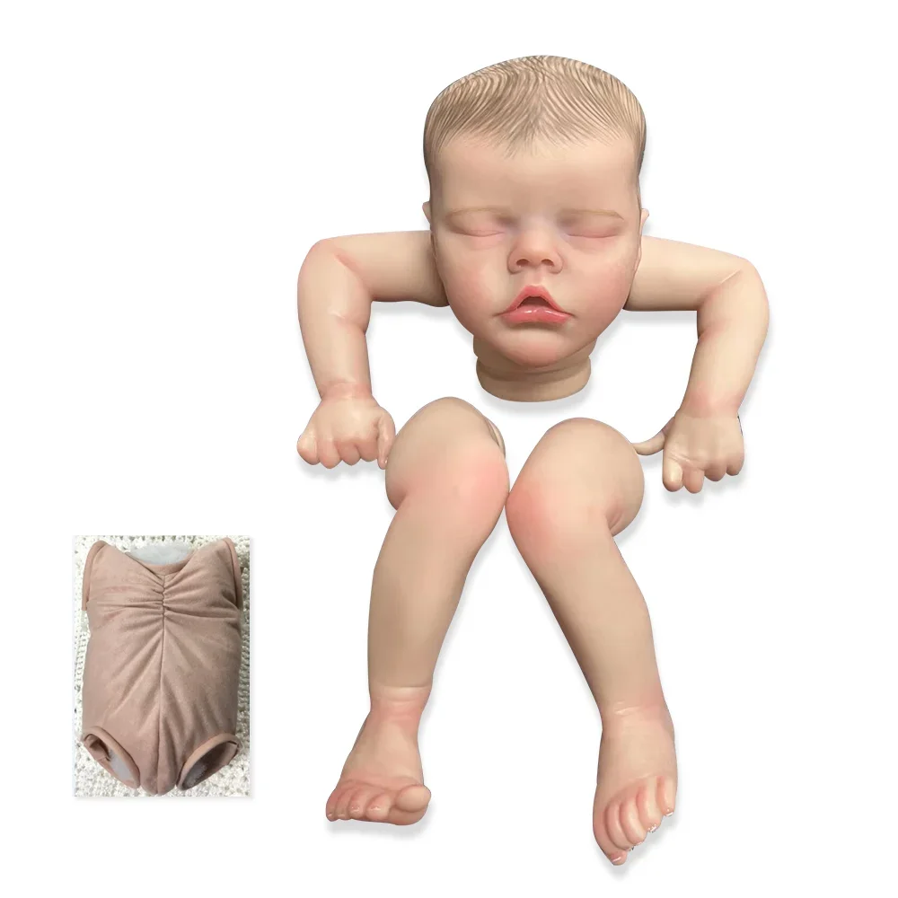 16inch Already Painted Bebe Reborn Doll new Kit Baby TWIN B Soft Touch Flexible Unfinished Blank Doll Parts 3D 2025 Painted Veins