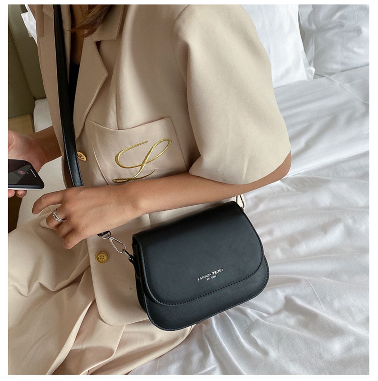 Simple Trend Crossbody Bags for Women Solid Wild Flap Shoulder Bag Lady Designer Small Women's Handbags and Purses New Fashion