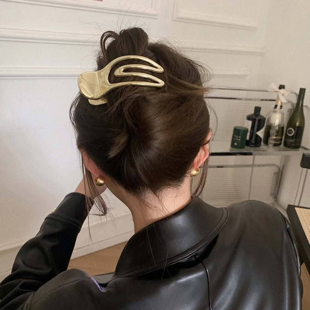 Chic Simple Metal Duckbill Clip Hairpin Back of 2025 Head Women Hair Claw Clips U-Shaped Grip Hair Clips for Girls new Hair Accessories